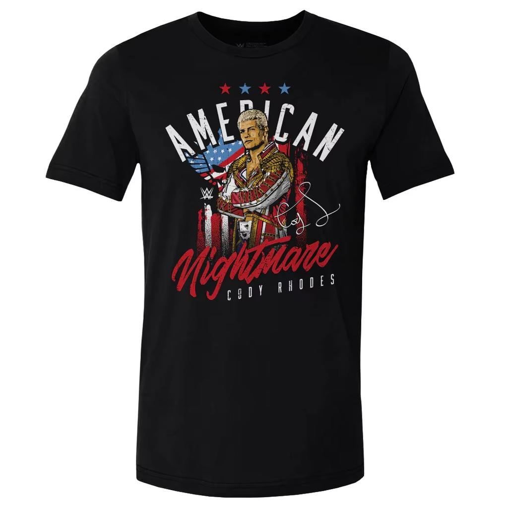 2025 Summer New Black Wrestler Cody Rhodes Cotton T Shirt Men's Short Sleeve O-neck Tees Sports Casual Oversized Kids/Adult Tops