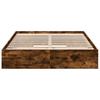 Bed Frame with Drawers Smoked Oak 160x200cm Engineered Wood