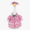 Spring Flower Porch Goose Outfit for 23 Inch Goose Statue Wildflower/Strawberry Goose Clothes Dress And Hat Set for Outdoor Garden Yard Lawn Decor
