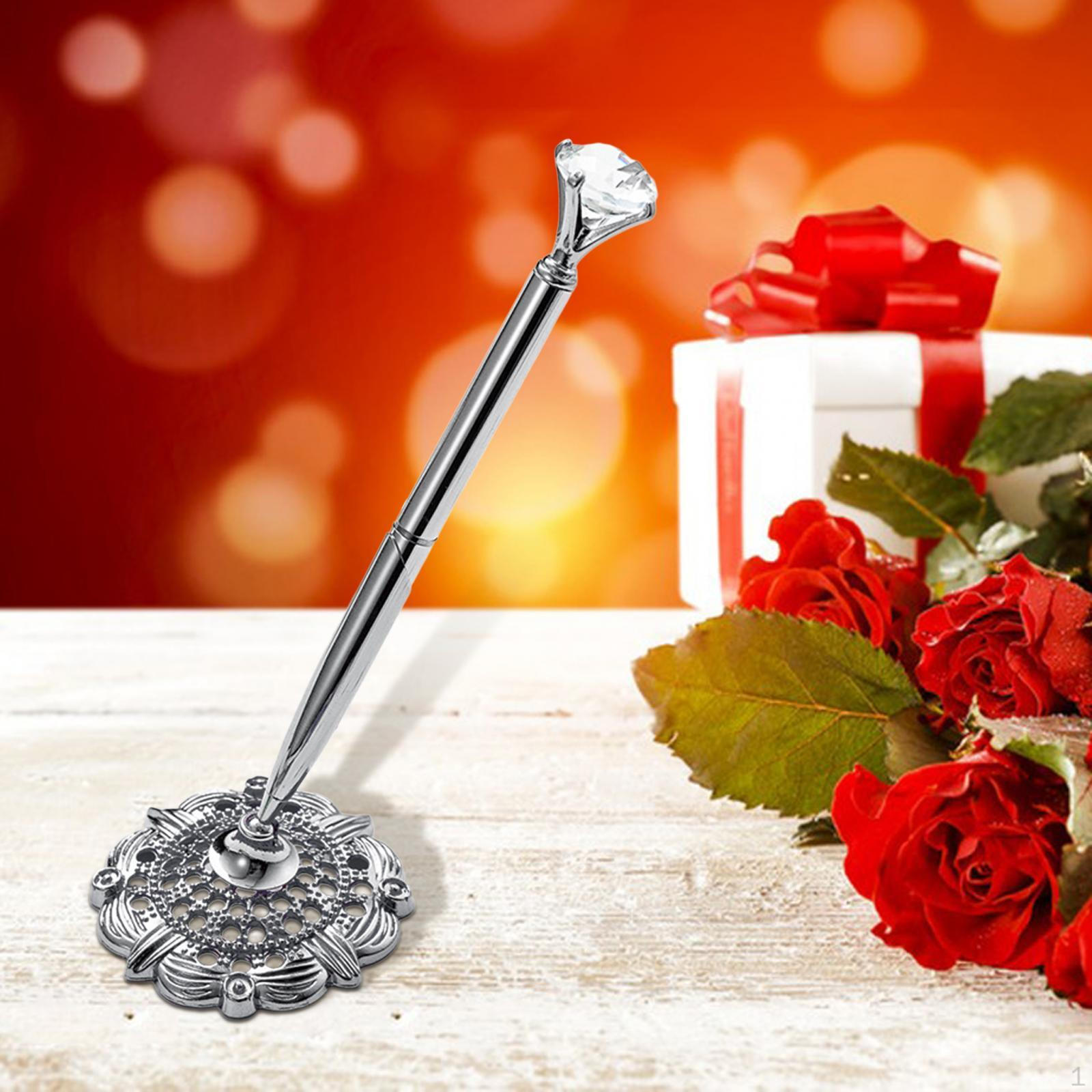 

Ручка для подписи в гостевой книге, свадебный прием, модная шариковая ручка для стола Silver L Stone