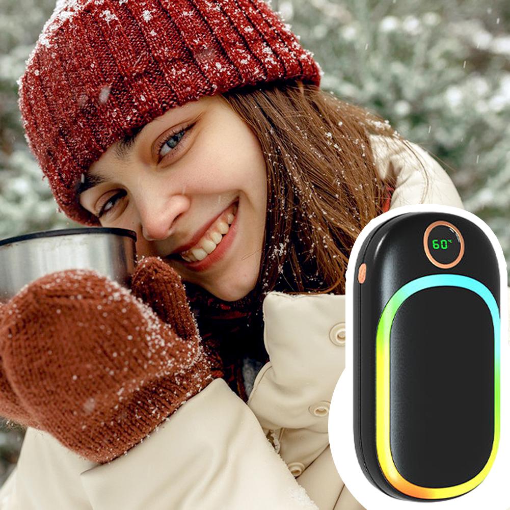 Mini Colorful Circle Hand Warmer With Sunset Light Fast Heating Hand Keep Warm Device For Sports Fitness
