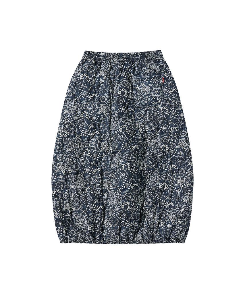 Comoni Nose W Padded Midi-Skirt [Navy]