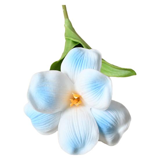 17.3  Artificial Blooming Tulip Flower Real Touch PU Fake Tulip Bouquet with Long светло-синий