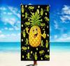 Cartoon Pickle Beach Towel, Microfiber Sand Free Quick Dry, Funny Food Print, Soft Absorbent