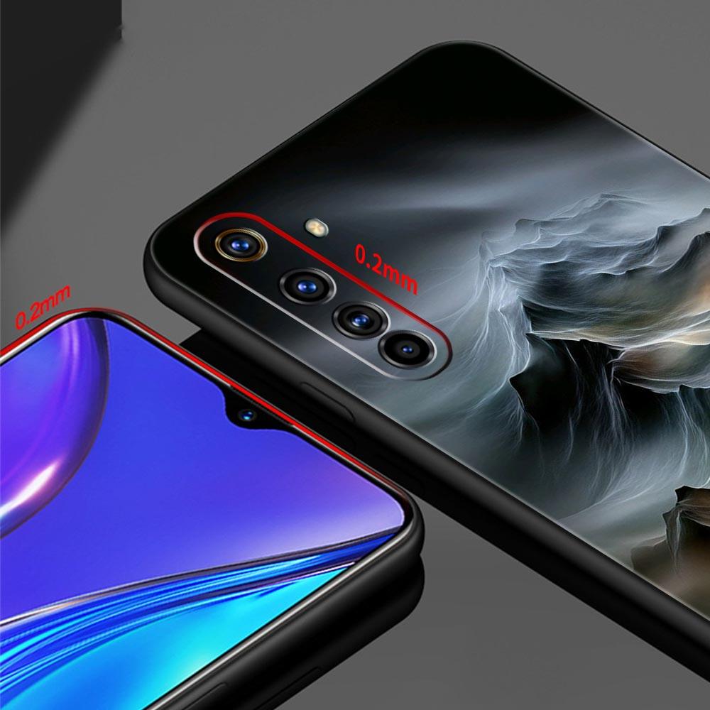 Black Mountain Peak Case For Realme C67 C63 C55 C53 C35 C25 C21 GT 2 3 5 6 10 11 12 13 Pro Plus 5G Soft TPU Phone Cover Fundas