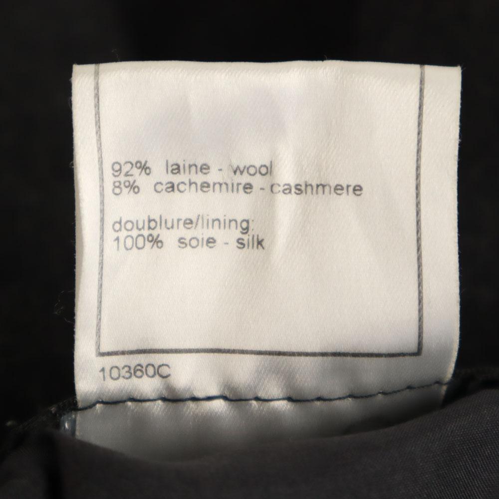 CHANEL French wool blend Midi Skirt 38 Charcoal gray Women Used