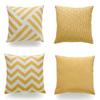 Luxurious Mustard Yellow Geometric Pillow Case For Fall And Autumn Decor