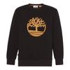 Timberland Men's Northwood Tree Logo Brushed Back Crew Neck T-Shirt, Black, Size M (TB0A43Y50011)