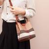 Versatile Women’s Plaid Mini Mother-Child Canvas Bucket Handbag - 2025 Shoulder & Crossbody Bag.
