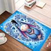 1pc Blue Floral Heart Shaped Rug for Home Decor, Office Carpet, Chair Cover, Outdoor Mat, Gift Idea - Cute Eeyore Designz4174