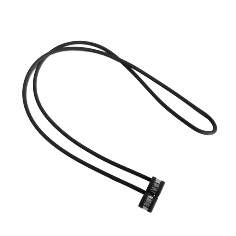 

Magnetic AntiLoss Neck Strap for Wireless Earbuds Secure Hold Silicone Lanyard чорний
