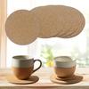 8PCS 3.5”/90mm Cork Coasters, Round Absorbent Drink Coasters for Coffee Table Protection, 0.15" Thick Natural Cork Mat for Hot Cups Home Office Bar