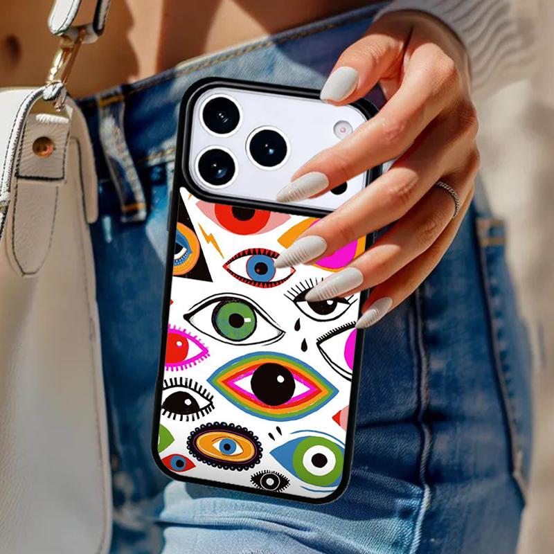 EVIL EYE Collage Phone Case For iPhone 17 Air 14 15 13 12 Max Cover For Apple 14 15 16 16e 11 Pro Max Plus