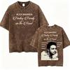 Alex Warren Moon Kunstwerk Musiktour 2026 Vintage Washed T-Shirt Herren Damen Mode Punk Hip Hop T-Shirts Sommer Oberteile Lockeres T-Shirt