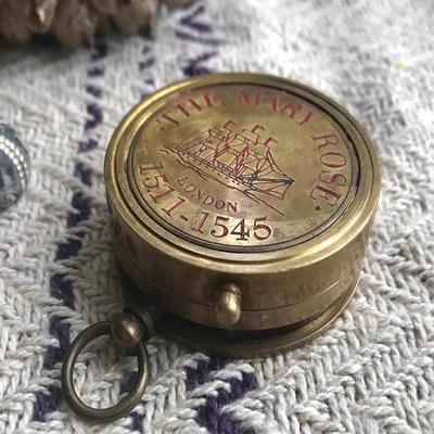 Pocket Brass  Compass with Sundial | Antique Compass | Hand Compass | Marine Compass