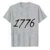 Simple 1776 Patriotic Print Tshirt Usa Independence Fourth Of July Graphic Short Sleeve Casual Weekend Holiday Daily Wear Tee