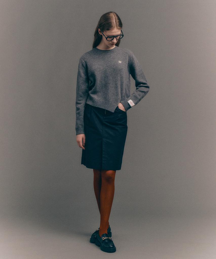 Seteo Dublin Asymmetrical Cashmere Blend Knit Classic Charcoal (Type B)