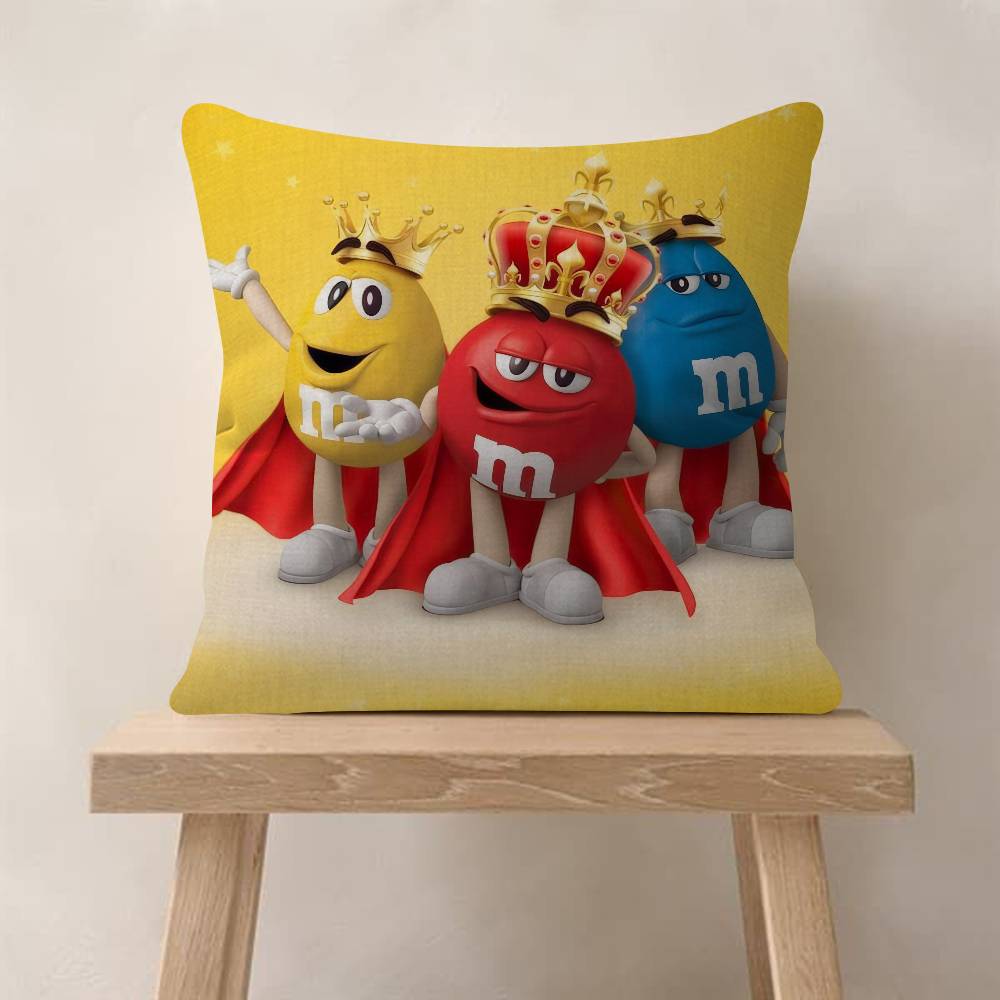 MMs Chocolate Candy Meme Cushion Cover Pillow Cover Decor Pillowcase Printed Cushion Case for Couch