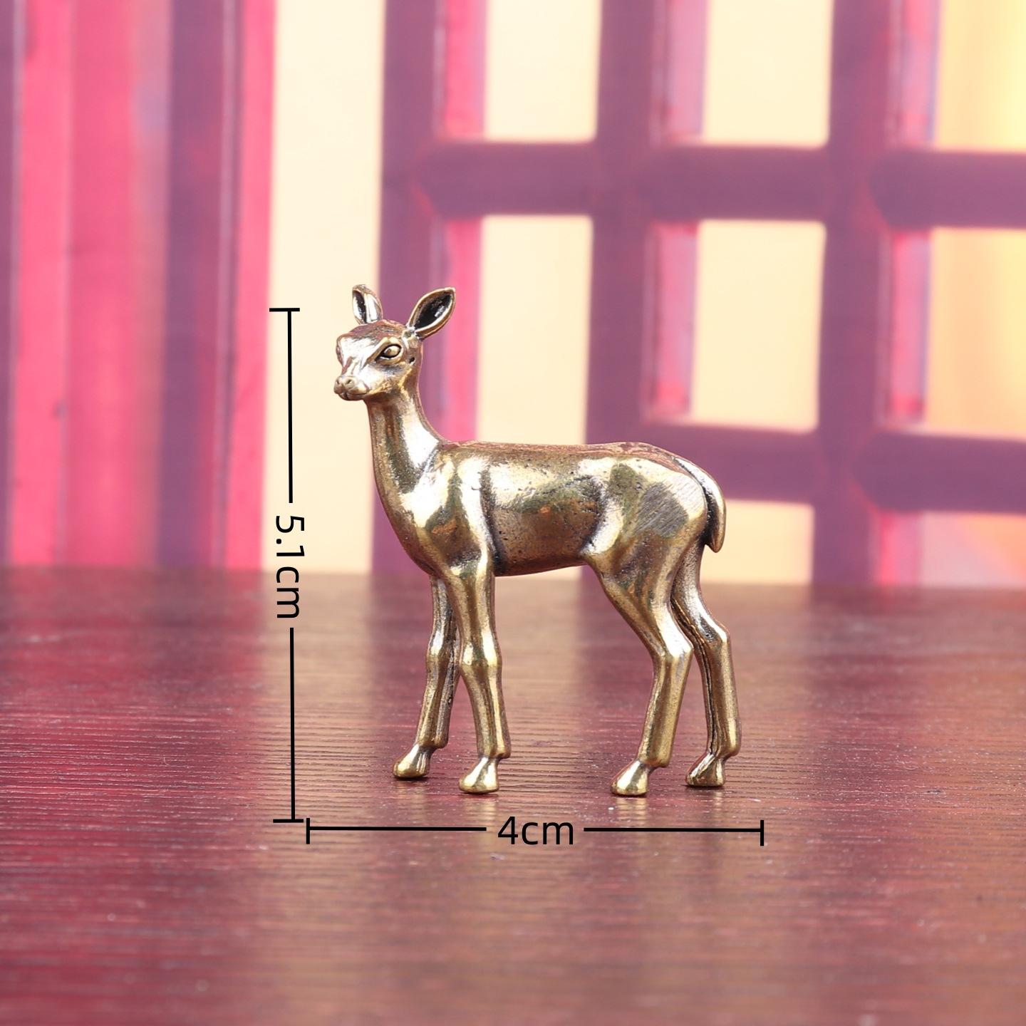 

Brass Polished Small Deer/roe Deer Figurine, Decorative Sika Deer Figurine. One Size