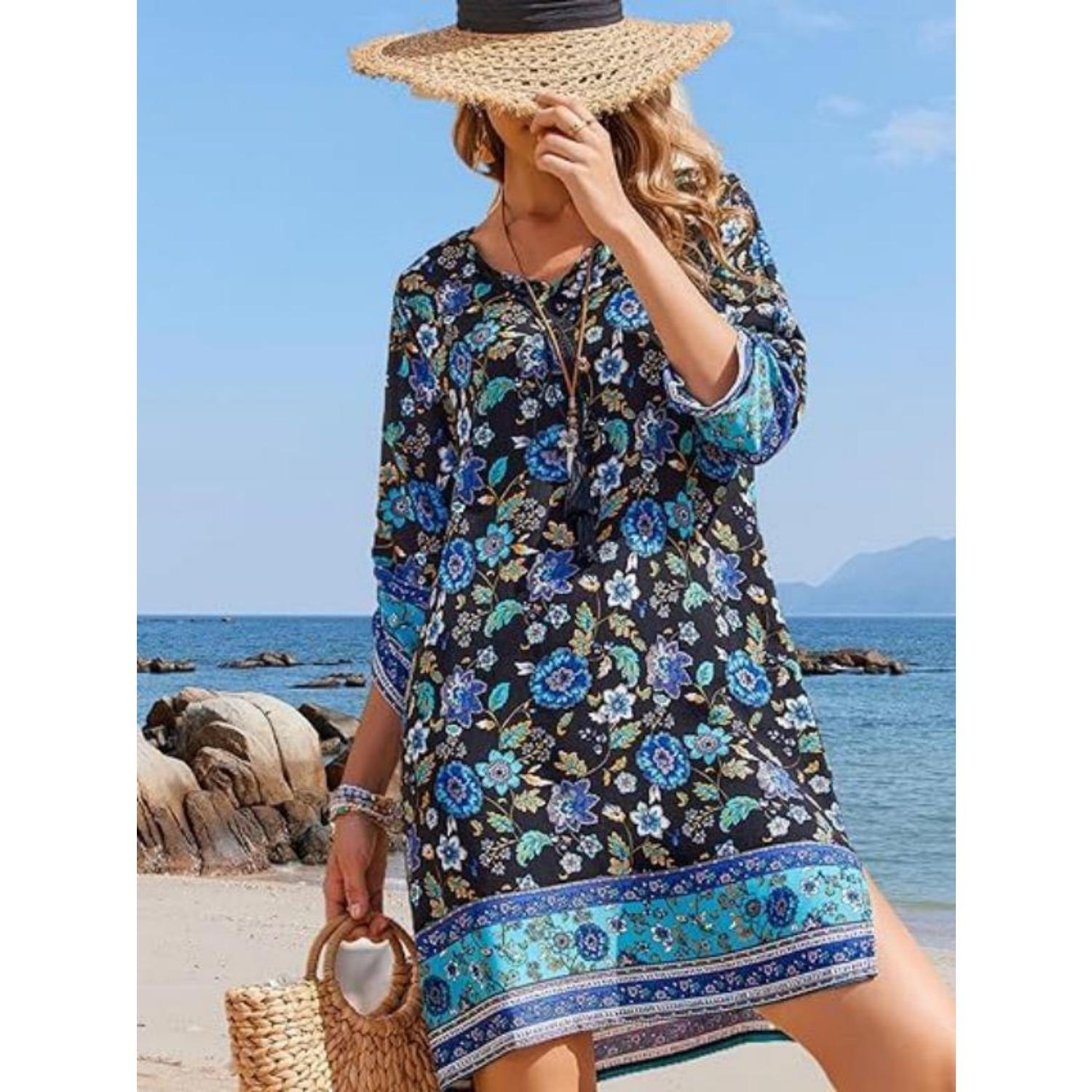 

2025 Новый тренд утягивающего платья с талией, свободное удобное платье, женская мода, элегантное платье, весна-лето, принт XXL чёрный