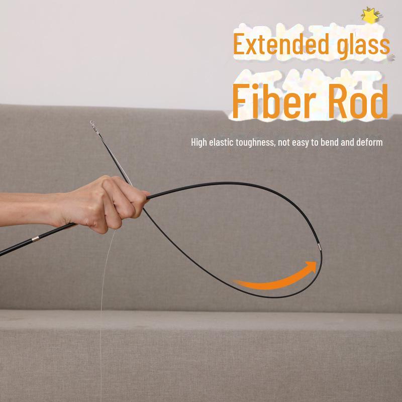Retractable Cat Teasing Stick: 1.8m Telescopic Rod with Replaceable Head 