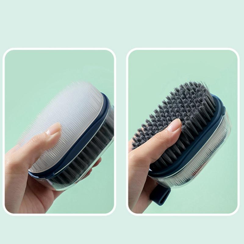 Brush Cleaner Dispenser Dish Washing Laundry Shoe Brush Kitchen Cleaning Brush For Bathroom Cleaning Tools
