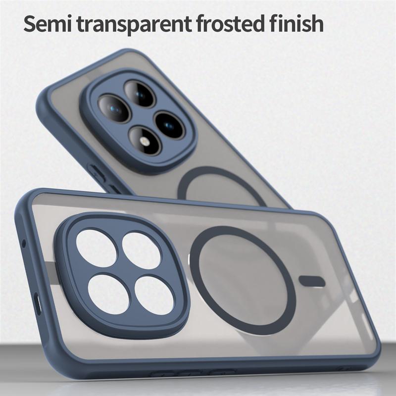 

For Xiaomi POCO M8 M8 Pro Case Semi-Transparent Frosted Matte PC+TPU Anti-fingerprint Translucent Cover for Poco M8 Poco M8
