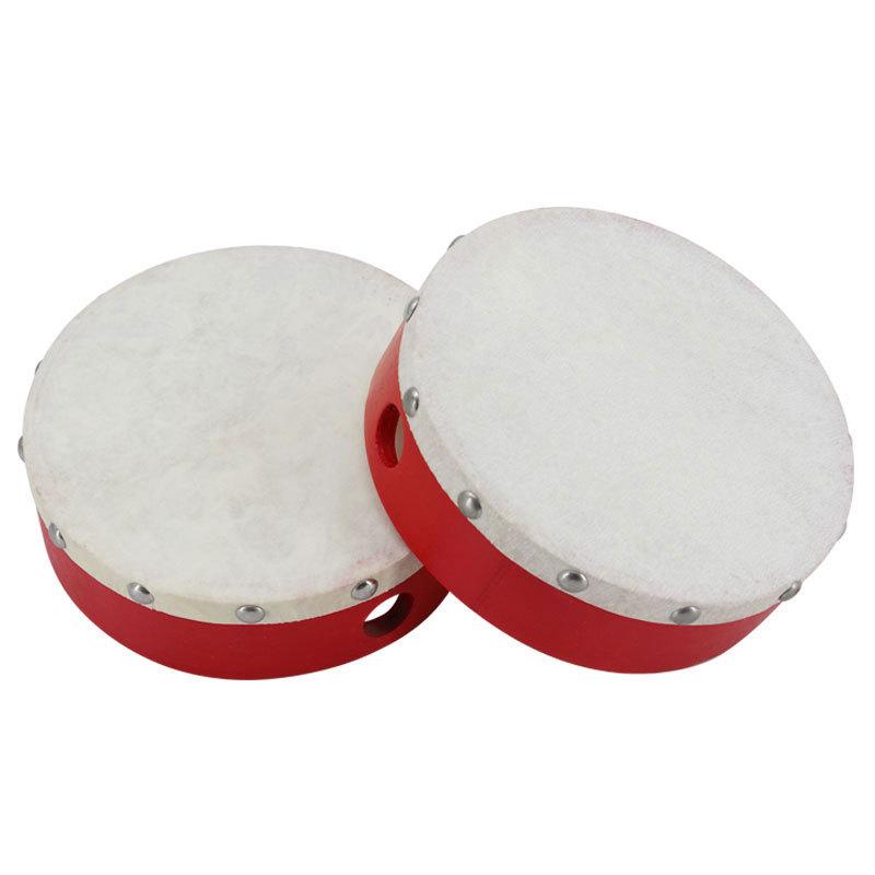 Orff Children's Double-Sided Sheepskin Hand Drum - Early Education Percussion Instrument