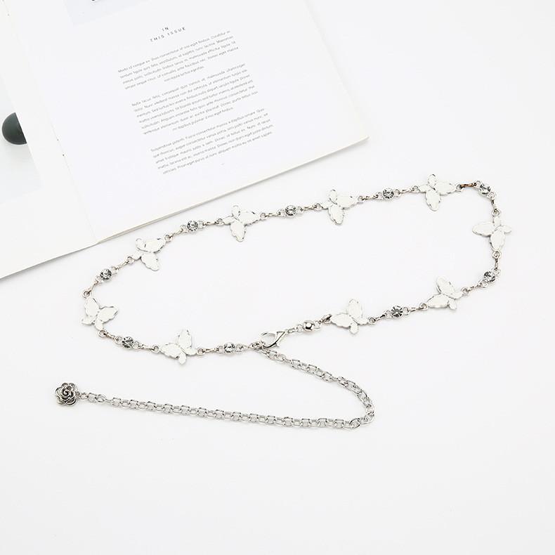 

Fashion Metal Butterfly Design Women Waist Chain For Casual Wear білий