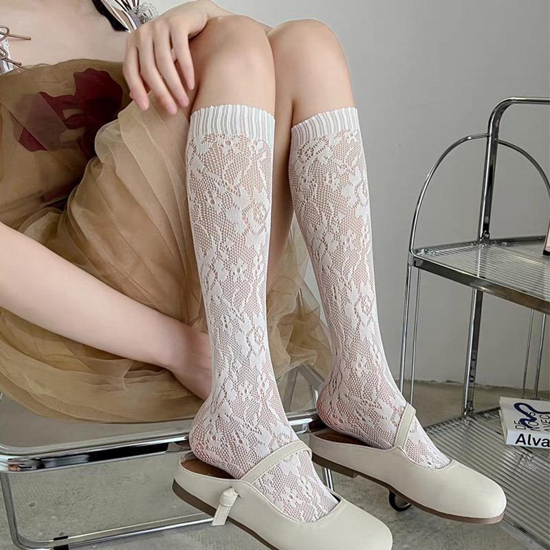 Japanese Style Lolita Lace Calf Socks - Women's Summer Mid-Length Martin Boot Socks