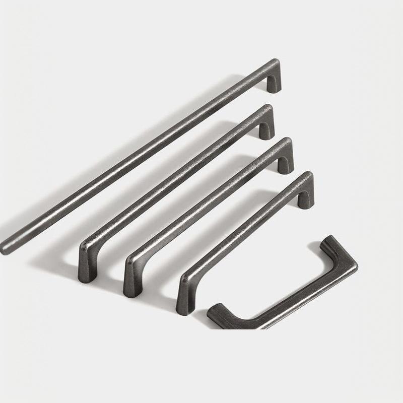 Vintage And Minimalist Antique Nickel Color Copper Brown Furniture Handles Cabinets Drawers Wardrobes Door Handles