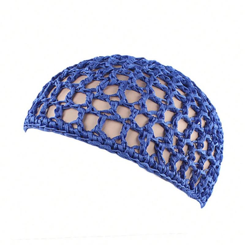 1pc Women's Stretchy Breathable Mesh Crochet Hairnet Knitted Headscarf Hat Style Hair Net Wrap Sleep Headwear Accessory