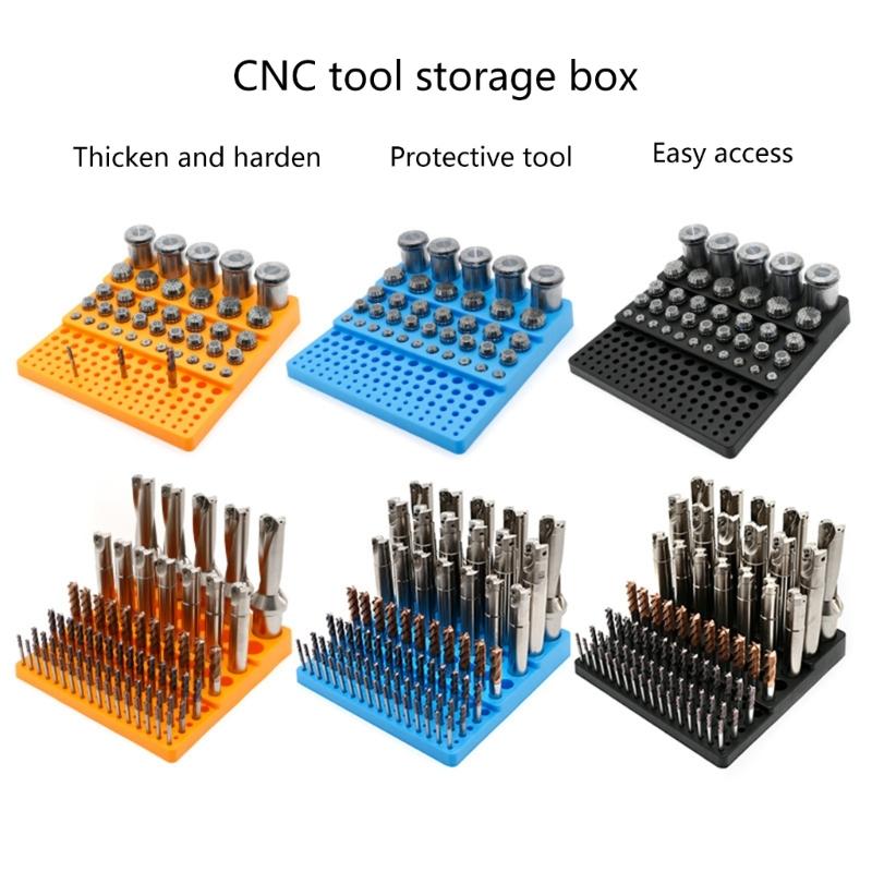 Multifunktionell Borrhållare 131 Håls Verktygshållare för 4-32mm Fräs Borr Förvaringslåda Verktygsorganisatörer Ställ