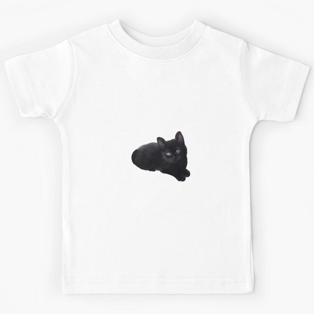 Black Kitten Kids T-Shirt 140