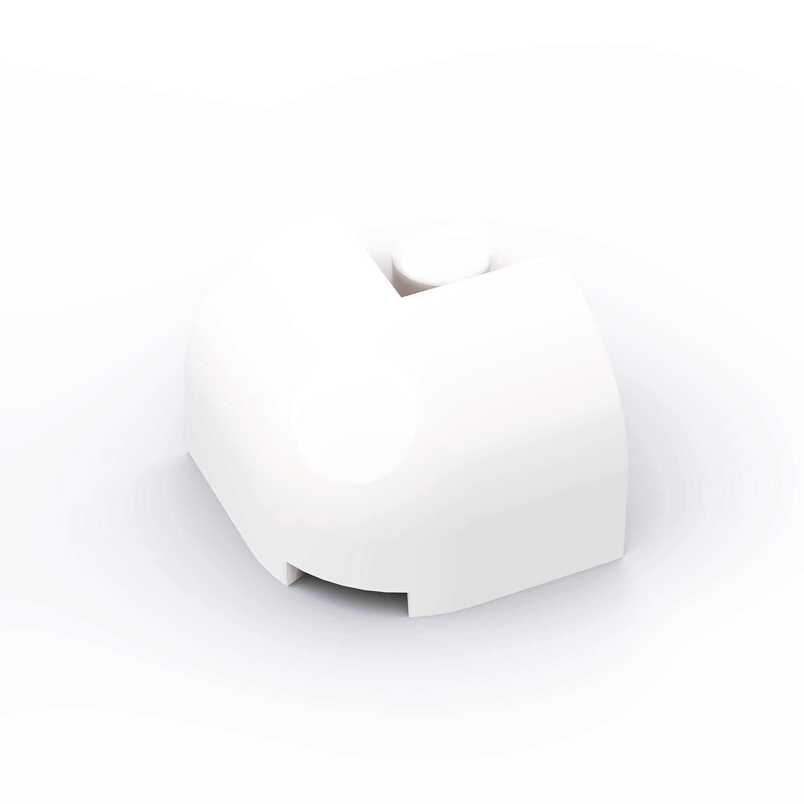 

Rainbow Pig MOC Parts 67810 Slope Curved 2 x 2 x 1 1/3 Corner with Stud Top Compatible Bricks DIY Building Blocks Particle Toys білий