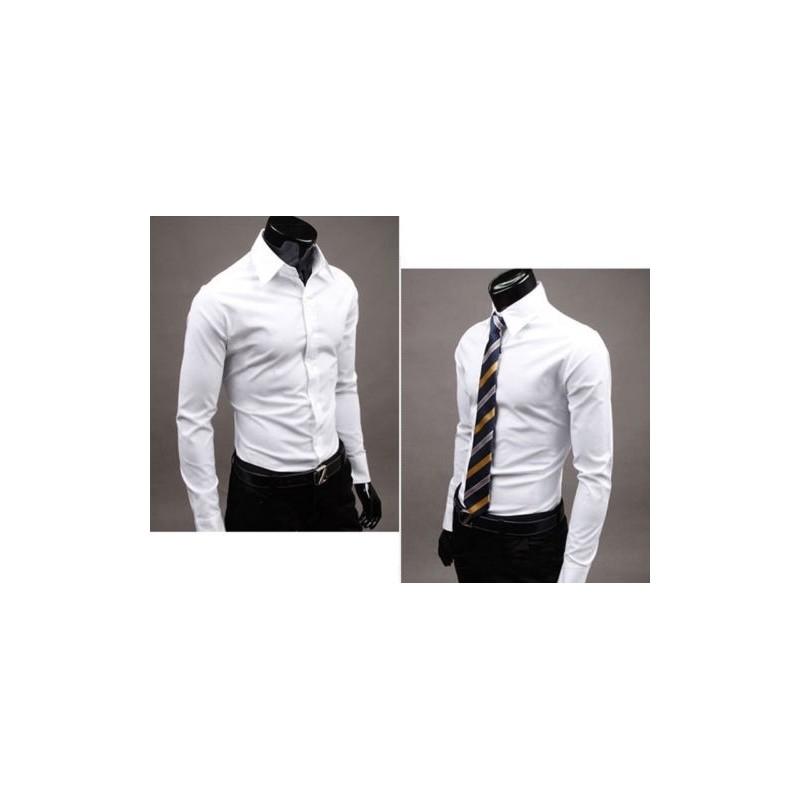 Classic Mens Dress Shirt With Wrinklefree Cotton Blend For Business And Casual Wear