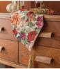 French High-End Fabric Tassel Table Runner for Living Room or Dining Room