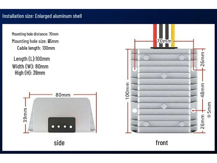 9-36V to 12V, 1-30A Regulated DC-DC Buck-Boost Converter Module