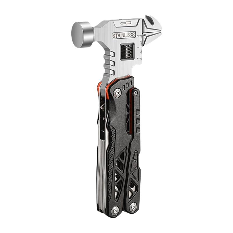 Multifunctional Plier Multitool Hammer Repair Tool Outdoor Survival Multifunction Plier Hammer Camping Nails Hammer чёрный