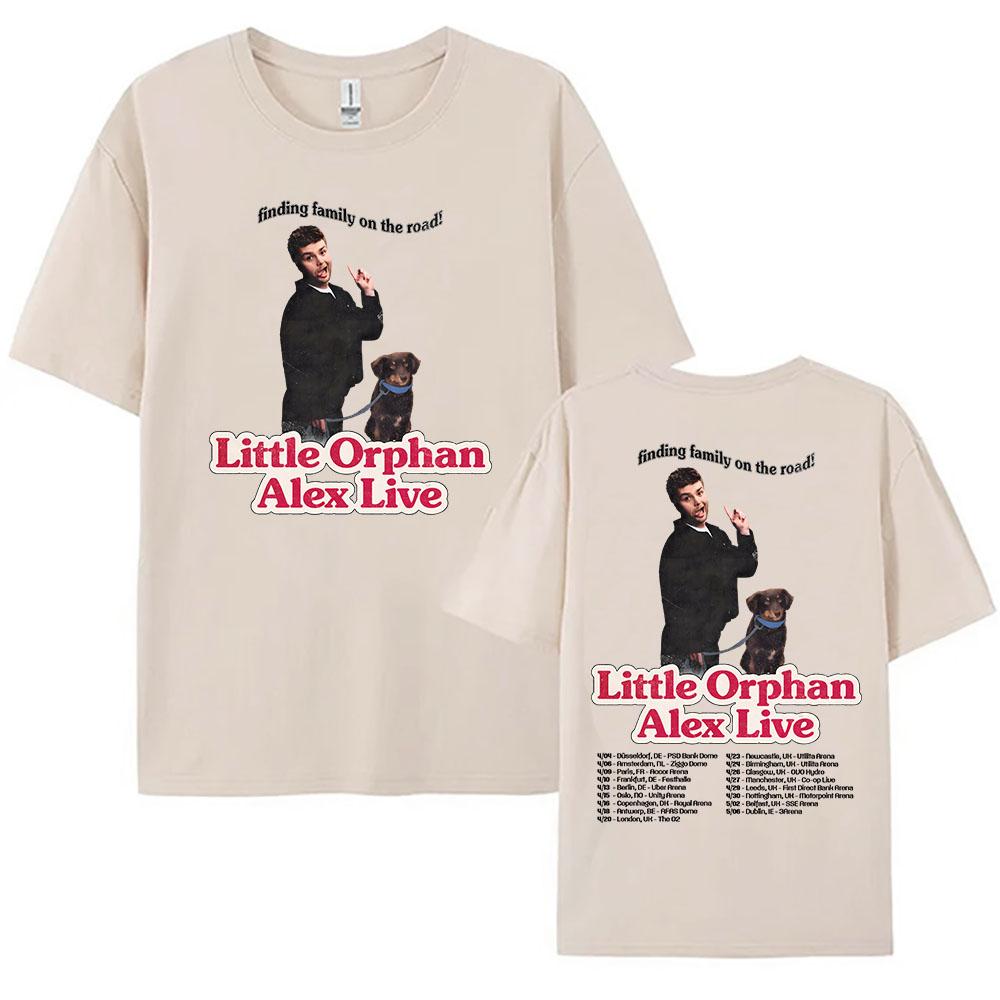 Little Orphan Alex Live 2026 European Arena Tour T-shirt ALEX WARREN Finding Family On The Road Tshirt Short Sleeve Cotton Tees
