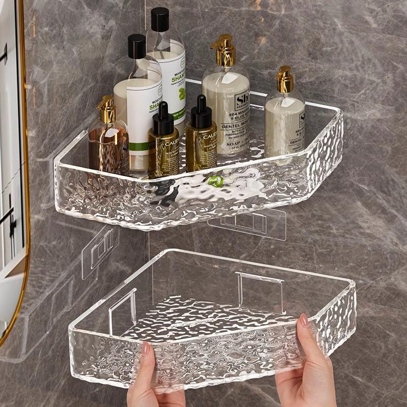 Punch-Free Triangle Wall-Mounted Bathroom Storage Shelf
