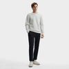 FILA White Minimalist Classic Fashion Casual Versatile Comfortable Crew Neck Pullover Sweatshirt Men sweatshirt Gray F11M543217FGY