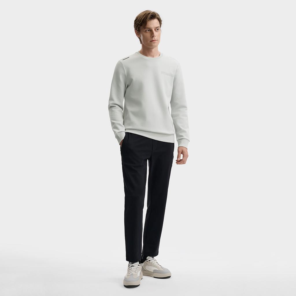 FILA White Minimalist Classic Fashion Casual Versatile Comfortable Crew Neck Pullover Sweatshirt Men sweatshirt Gray F11M543217FGY