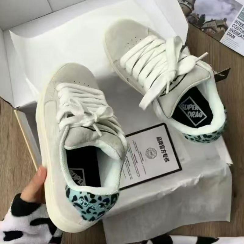 

Новые ретро серо-голубые леопардовые туфли для хлеба женские нишевые туфли на доске с большим язычком хайстрит универсальные повседневные туфли 40