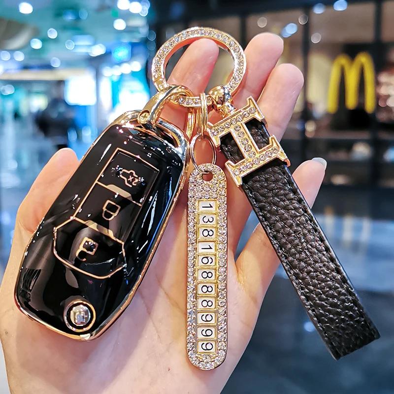 Styling Mouldings New TPU Car Remote Key Case Cover Protect Shell Bag For Ford F-150 F-250 F-350 Explorer Ranger KA Fiesta Monde