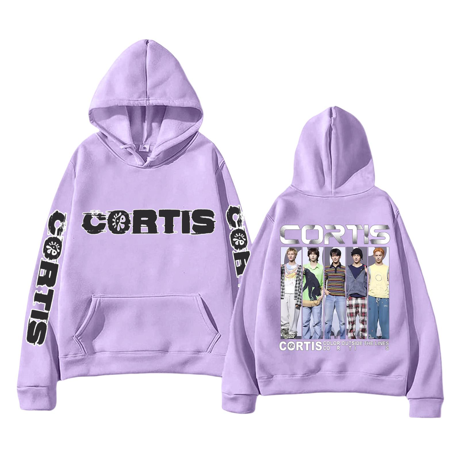 

Жіночий повсякденний модний світшот з капюшоном та кишенями, з принтом літер XL фіолетовий