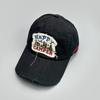 American Retro Letter Sticker Embroidered Baseball Cap Men'S And Women'S Sunshade Hole Wind Retro Cap