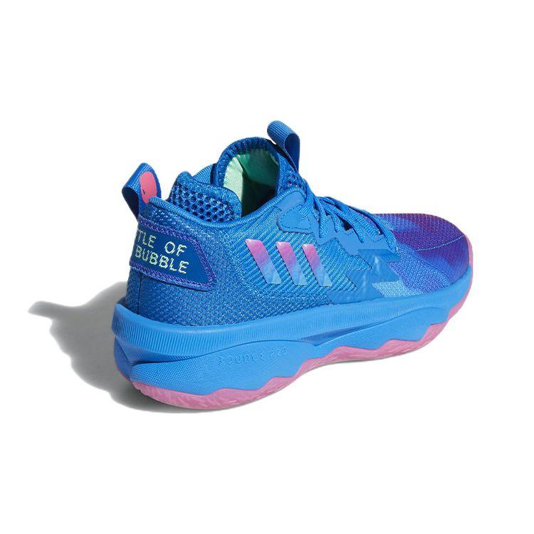 Adidas Dame 8 J Battle Of The Bubble Kids Sneakers Blue Blue-Rush Pulse-Mint GY2916