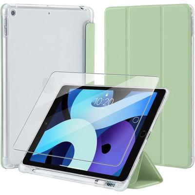 Case for iPad 10.2" - Shockproof Protection - Reinforced Silicone - Green - With Pen Holder
