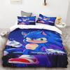 Kids Cartoon Duvet Cover Sonic Hedgehog Quilt Cover Three-piece Set Bedding Set Sonic Gifts Queen King Size